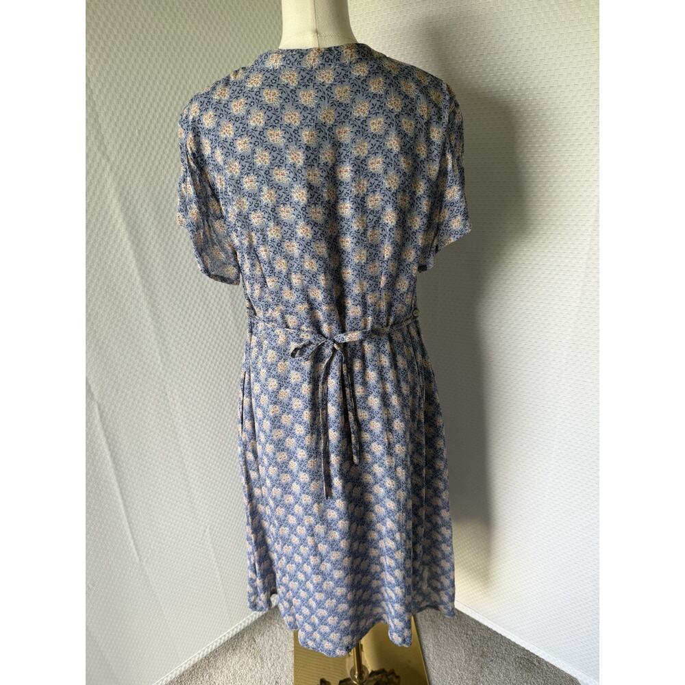 April Cornell XL Floral Blue Cottage Core Summer Sun Dress Pockets - Picture 7 of 14